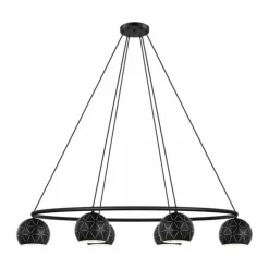 Suspension EGLO CANTALLOPS Noir, 6 lumières
