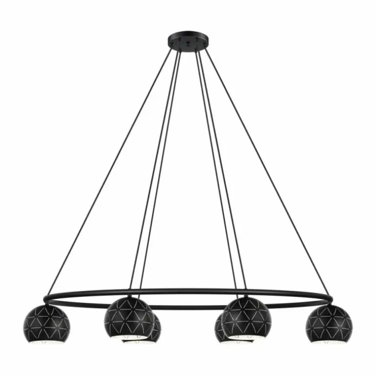 Suspension EGLO CANTALLOPS Noir, 6 lumières