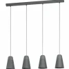 Suspension Eglo CANTERRAS Noir, 4 lumières