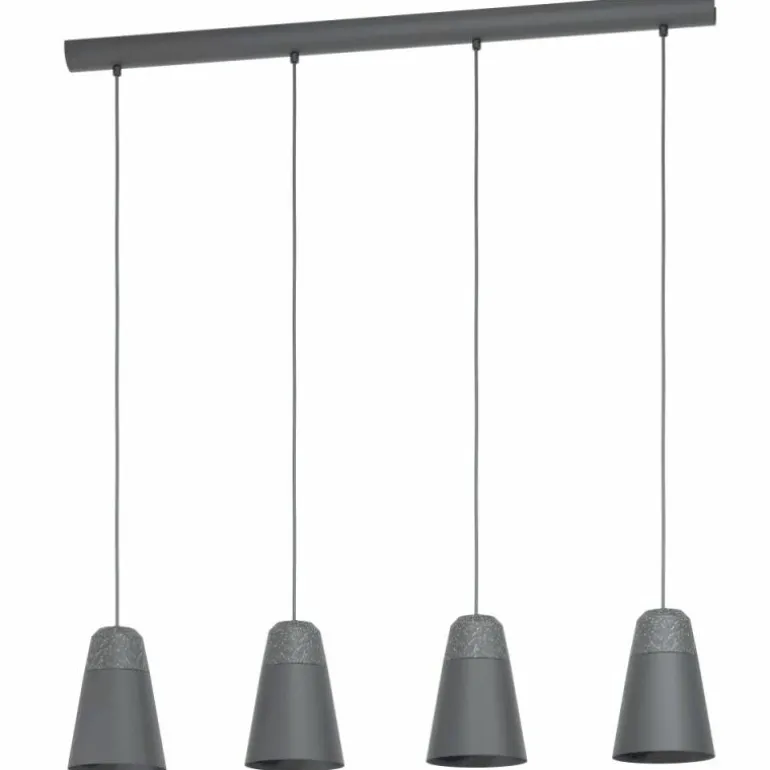 Suspension Eglo CANTERRAS Noir, 4 lumières