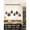 Suspension Eglo CARLTON Cuivre, Noir, 6 lumières