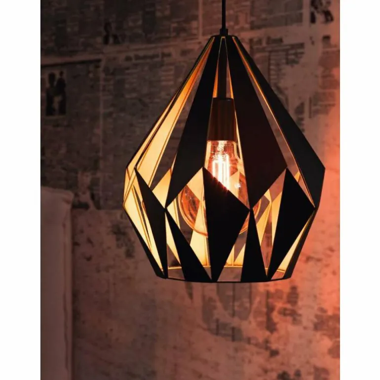 Suspension Eglo CARLTON Jaune, Noir, 1 lumière