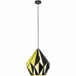 Suspension Eglo CARLTON Jaune, Noir, 1 lumière