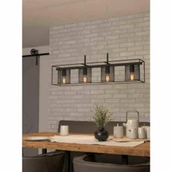 Suspension Eglo CATTERICK Noir, 4 lumières