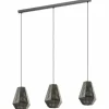 Suspension EGLO CHIAVICA Nickel mat, Noir, 3 lumières