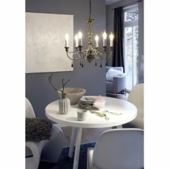 Suspension Eglo COLCHESTER Beige, Gris, 6 lumières