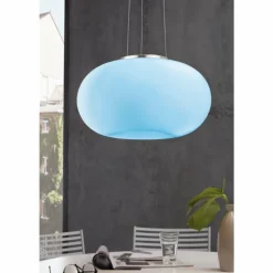 Suspension EGLO connect OPTICA-C LED Nickel mat, 1 lumière, Changeur de couleurs