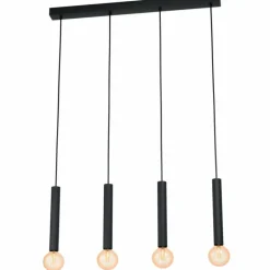 Suspension Eglo CORTENOVA Noir, 4 lumières