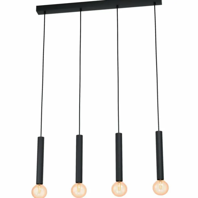 Suspension Eglo CORTENOVA Noir, 4 lumières