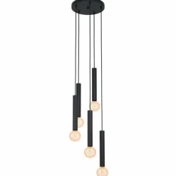 Suspension Eglo CORTENOVA Noir, 5 lumières