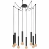 Suspension Eglo CORTENOVA Noir, 8 lumières