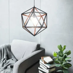 Suspension Eglo EMBLETON 1 Cuivre, Noir, 1 lumière