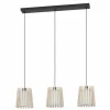 Suspension Eglo FATTORIA Noir, 3 lumières