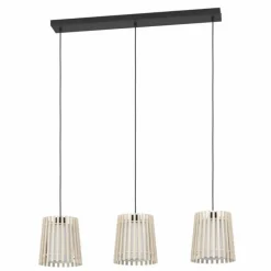 Suspension Eglo FATTORIA Noir, 3 lumières
