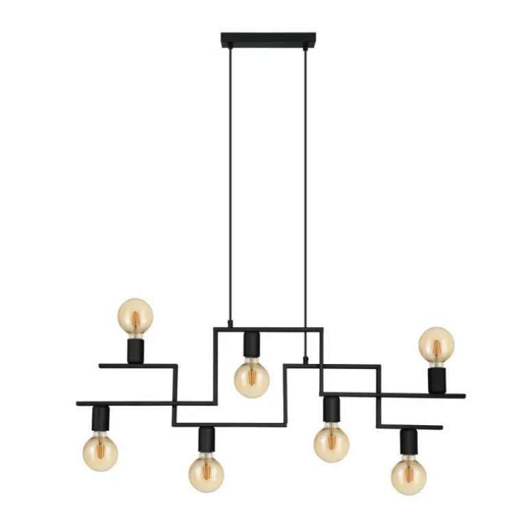 Suspension Eglo FEMBARD Noir, 7 lumières