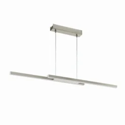 Suspension Eglo FRAIOLI-Z LED Nickel mat, 2 lumières, Changeur de couleurs