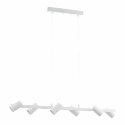 Suspension Eglo GATUELA Nickel mat, Blanc, 6 lumières