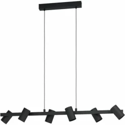 Suspension Eglo GATUELA Noir, 6 lumières