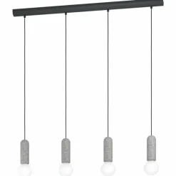Suspension Eglo GIACONECCHIA Anthracite, 4 lumières