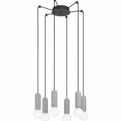 Suspension Eglo GIACONECCHIA Anthracite, 6 lumières