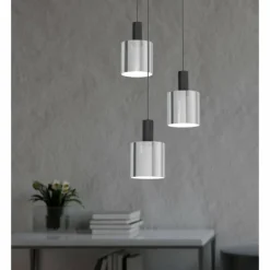 Suspension Eglo GOROSIBA Noir, 3 lumières