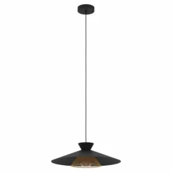 Suspension Eglo GRIZEDALE Laiton, Noir, 1 lumière