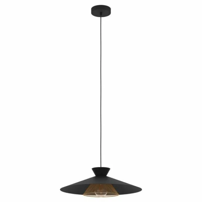 Suspension Eglo GRIZEDALE Laiton, Noir, 1 lumière