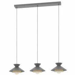 Suspension Eglo GRIZEDALE Laiton, Noir, 3 lumières