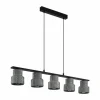 Suspension Eglo HILCOTT Noir, 5 lumières