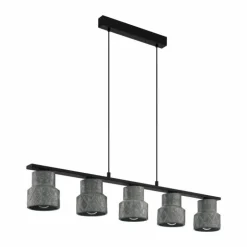 Suspension Eglo HILCOTT Noir, 5 lumières