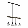 Suspension Eglo HORNINGTOPS Crème, Noir, 4 lumières
