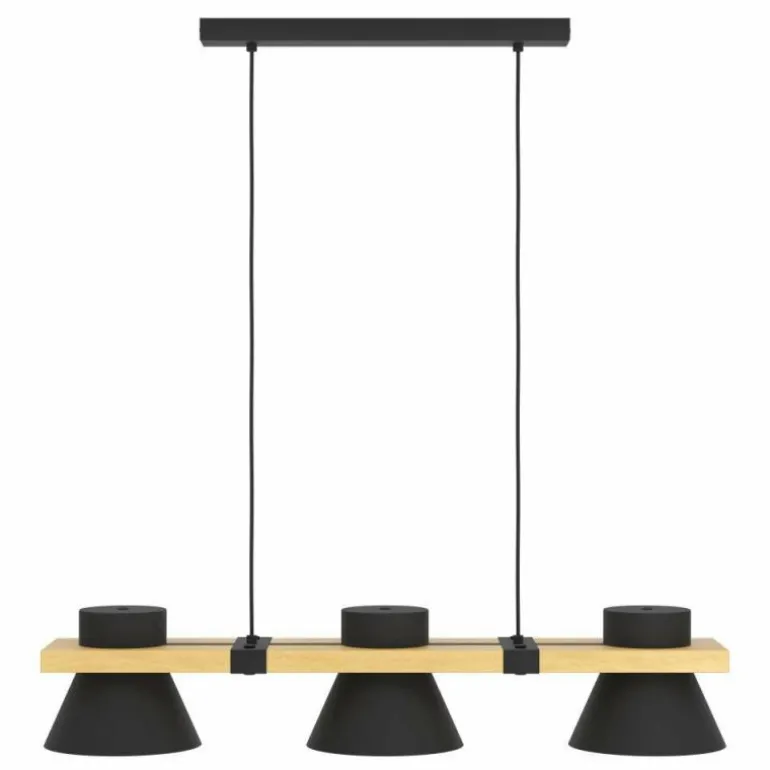 Suspension Eglo MACCLES Écru, Noir, 3 lumières