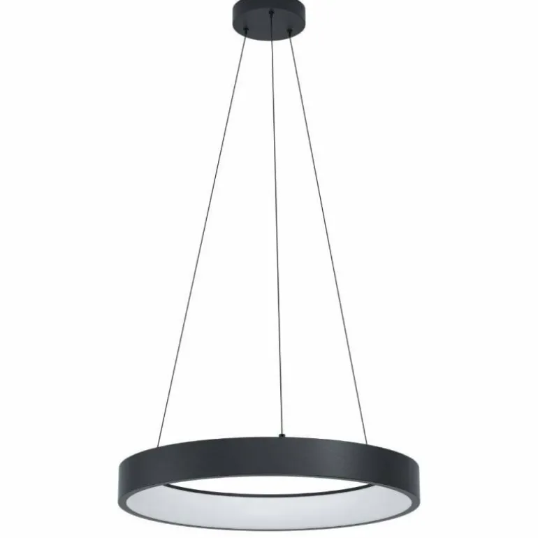 Suspension Eglo MARGHERA-Z LED Noir, 4 lumières, Changeur de couleurs