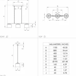 Suspension Eglo MARIEL Brun, Gris, 3 lumières