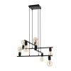 Suspension Eglo MEZZANA Noir, 8 lumières