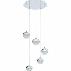 Suspension EGLO MIOGLIA Chrome, 5 lumières