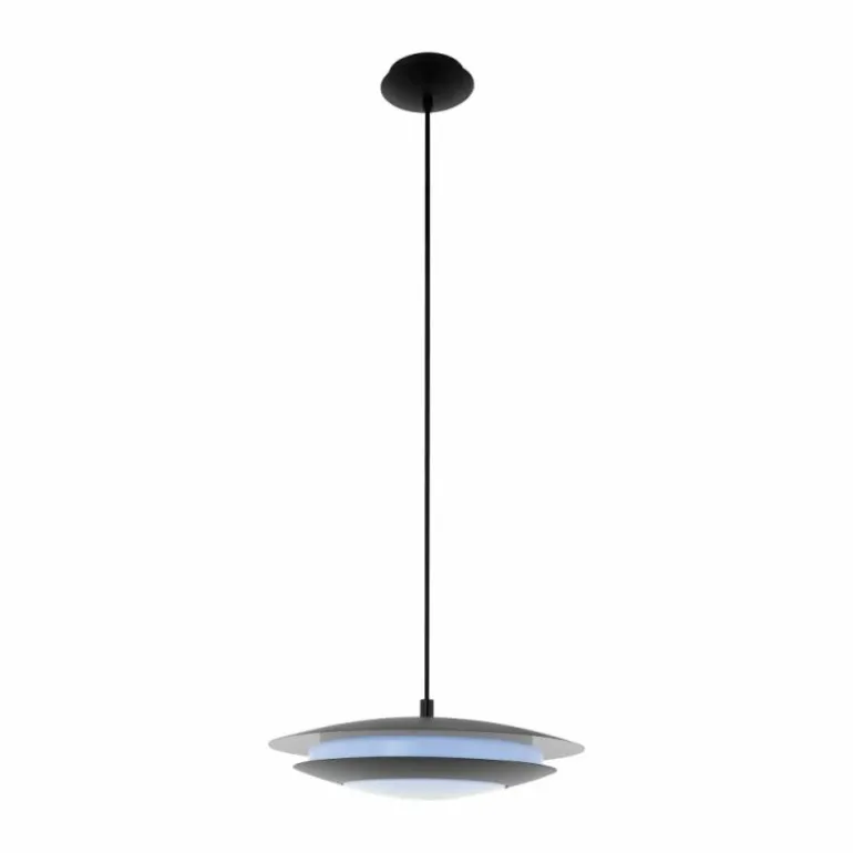 Suspension Eglo MONEVA-C LED Noir, 1 lumière, Changeur de couleurs