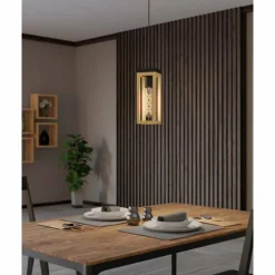 Suspension Eglo NAFFERTON Écru, Noir, 1 lumière