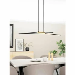 Suspension Eglo PANAGRIA LED Brun, Noir, 2 lumières