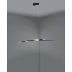 Suspension Eglo PANAGRIA LED Brun, Noir, 2 lumières
