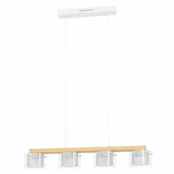 Suspension Eglo PORTICO-Z LED Écru, 4 lumières, Changeur de couleurs