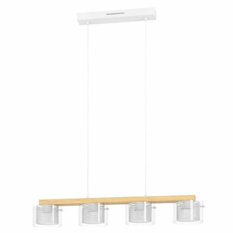 Suspension Eglo PORTICO-Z LED Écru, 4 lumières, Changeur de couleurs