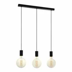 Suspension Eglo POZUETA Noir, 3 lumières
