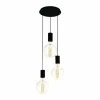 Suspension Eglo POZUETA Noir, 3 lumières
