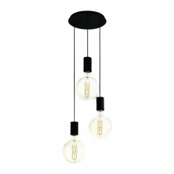 Suspension Eglo POZUETA Noir, 3 lumières