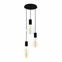 Suspension Eglo POZUETA Noir, 3 lumières