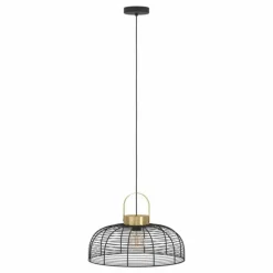 Suspension Eglo ROUNDHAM Laiton, Noir, 1 lumière