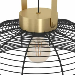 Suspension Eglo ROUNDHAM Laiton, Noir, 1 lumière