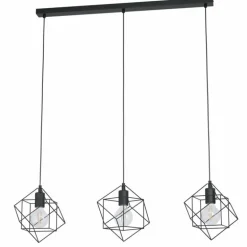 Suspension Eglo STRAITON Noir, 3 lumières