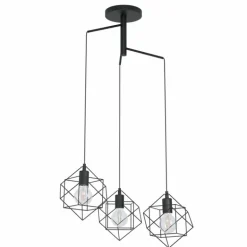 Suspension Eglo STRAITON Noir, 3 lumières